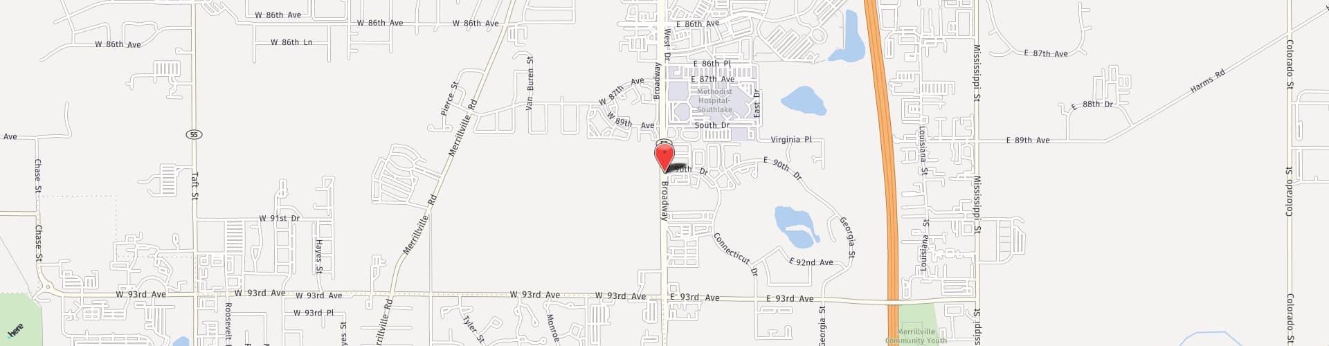 Location Map: 9001 Broadway Merrillville, IN 46410