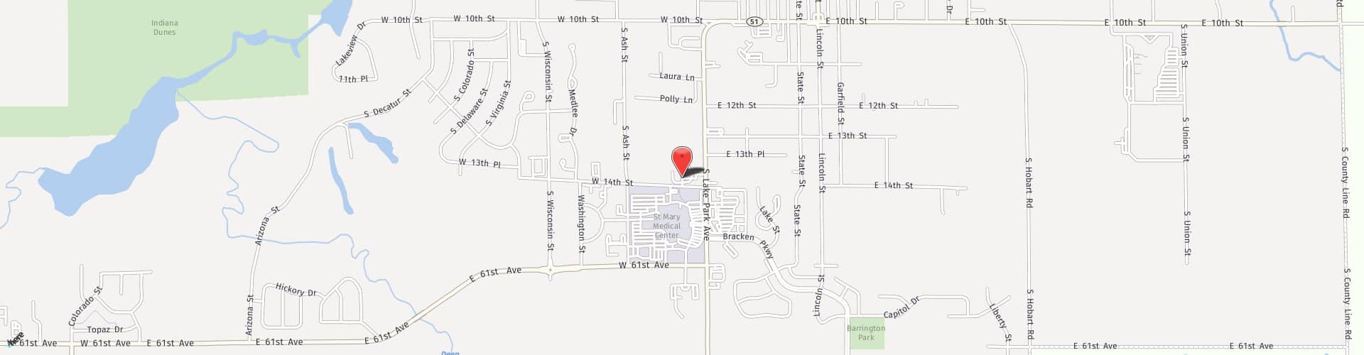 Location Map: 1354 S. Lake Park Avenue Hobart, IN 46342