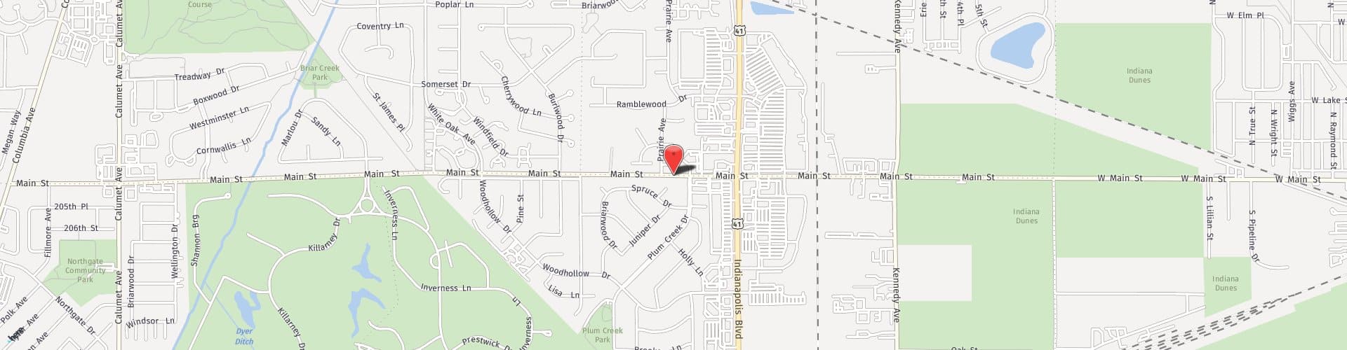 Location Map: 2213 Main Street Highland, IN 46322