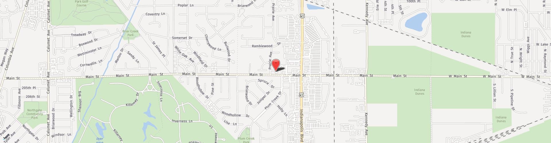 Location Map: 2213 Main Street Highland, IN 46322